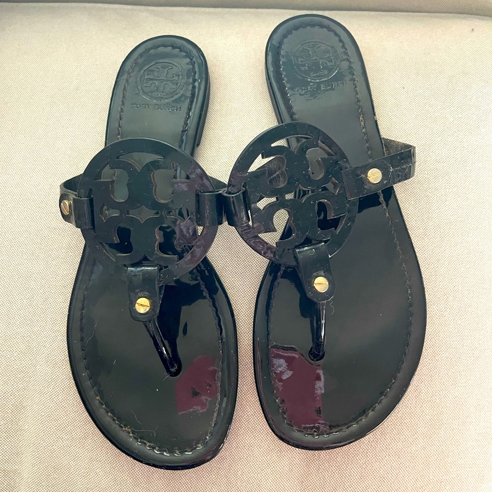 Tory Burch Miller Patent Leather Black Size 9